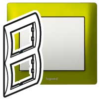 Купить Legrand Galea Life Зеленый Металл/Magic Green Рамка 2-я верт 771926