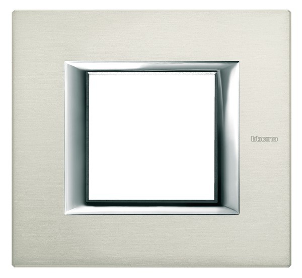 Купить BT Axolute Алюминий Рамка 2+2 мод прямоугольная (надпись вертикально) HA4802/2XC