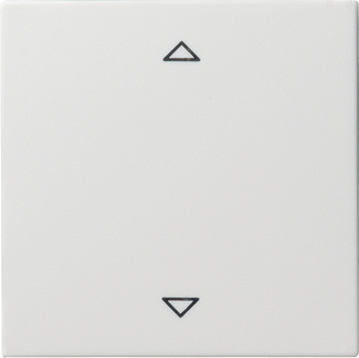 Gira S-55 Бел глянц Накладка нажимного электронного жалюзийного выключателя с ДУ (радио) 054503