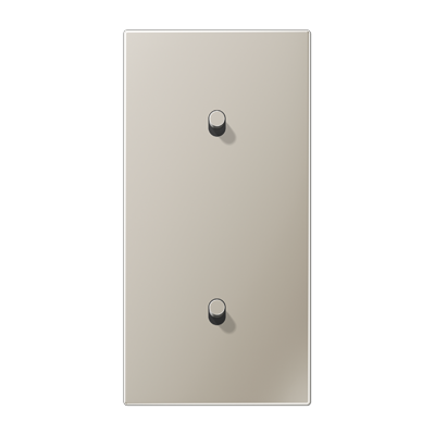 JUNG LS1912 Нержавеющая сталь Центральная плата, 2 поста, для вертикальной установки, тумблеры 1+1,цилиндр; метал. исполнение ES12-20R1