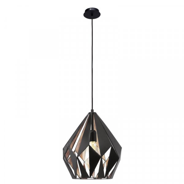 Eglo Подвес CARLTON 1, 1x60W (E27), Ø310, H1100, сталь, черный, медный 49254