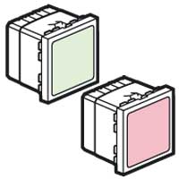 Купить Legrand Mosaic Белое Световое табло с подсветкой зелеными или красными светодиодами 5 мод 078524