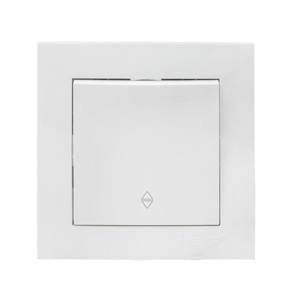 EKF PROxima Валенсия выключатель 1-кл. 10А белый проходной