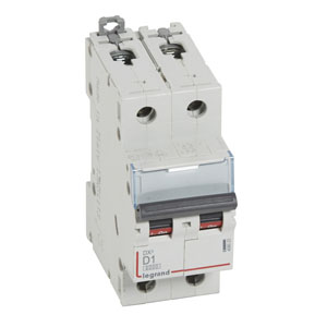 Купить Legrand DX3 6000 Автоматический выключатель 10кА 2P 230/400В 1А 2 мод (D) 408023