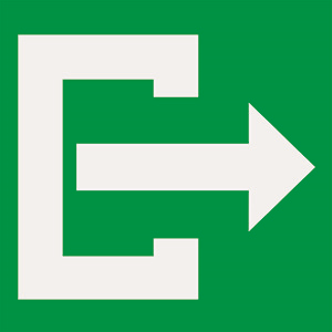 Белый свет Знак безопасности PT-17176.C07"Выход" a15106