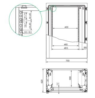 Купить SE Комплект из 2 стоек 1250мм 79000 NSYSPLA125