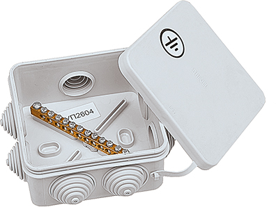 EZETEK Коробка уравнивания потенциалов 13 подключений 100х100х50 мм 44458