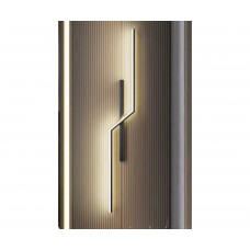 Kink Light 08411-120R,19(3000K) Бра Твист черный (правое) w15 h120 Led 20W (3000K)