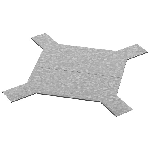 OSTEC Крышка к крестообразному разветвителю для лестничного лотка ЛКР 400, толщ. 1,0 мм, Сендзимир цинк OSTEC Крышка к крестообразному разветвителю для лестничного лотка ЛКР 400, толщ. 1,0 мм, Сендзимир цинк