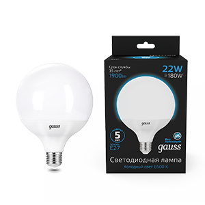 Gauss Лампа G125 22W 1840lm 6500K E27 LED 105102322