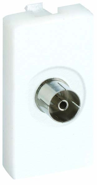 Simon Connect Белая Плата с разъёмом TV мама, пайка, 22,5х45мм K102B-9