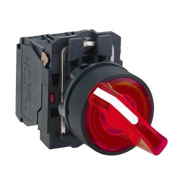 Купить SE XB5 Переключатель 22мм 24В красный с подсветкой XB5AK124B5