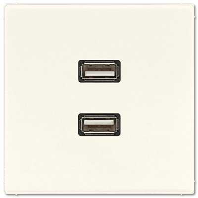 JUNG Мультимедиа разъём, слоновая кость MALS1153