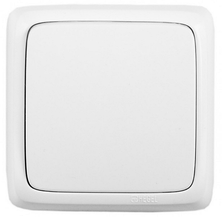 Hegel Альфа наруж Белый ВА10-115 Выключатель 1-клавишный с монт. пластиной