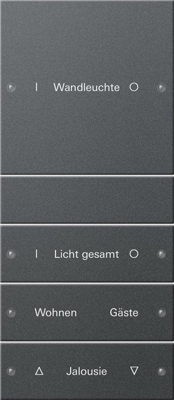 Gira Набор клавиш 4-местный (1+3),  ГРАВИРОВКА 220428