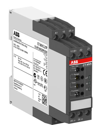 ABB CT-MVS.21S Реле времени многофункц., 24-240В АС/DC, 0,05..300ч, 2ПК, винт.клеммы 1SVR730020R0200