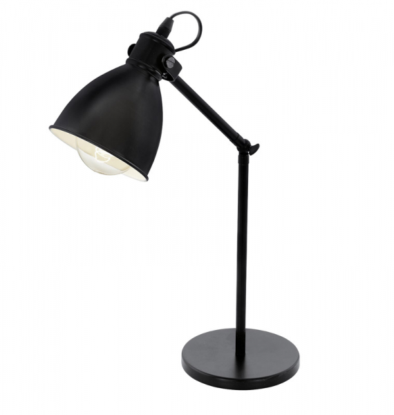 Eglo 49469 Настольная лампа PRIDDY, 1х40W (E27), H425, сталь, черный