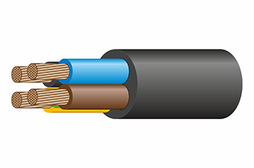 Кабель гибкий медь КГтп-ХЛ черный ГОСТ КГтп-ХЛ 3*25+1*10-0,66