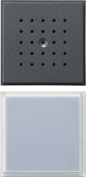 Gira TX-44 Антрацит Вызывная станция (аудио) для скрытого монтажа, на 1 абонента, белая подсветка 126067