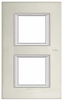 Купить BT Axolute Алюминий Рамка 2+2 мод прямоугольная (надпись вертикально) HA4802/2XC