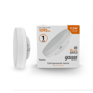 Gauss Лампа Basic GX53 11,5W 1095lm 3000K LED 20849112