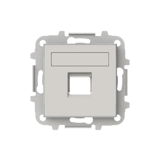 ABB SKY Дюна Накладка для 1-го суппорта/разъёма типа 2017... или 2018..., со шторками и полем для надписи 2CLA851810A6201