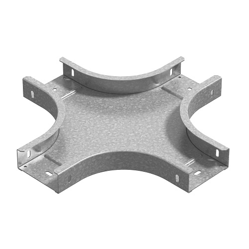 OSTEC Разветвитель крестообразный горизонтальный к лотку ПЛК 600х85, толщ. 1,5 мм, Сендзимир цинк