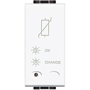 BT Однополюсный разрядник для установки совместно с розетками сети питания 1 модуль N4536