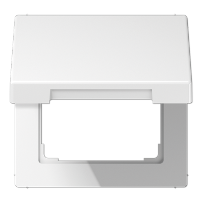 JUNG LS990 Белый Крышка откидная для штепсельных розеток с платой 50×50 мм LS990KLWW