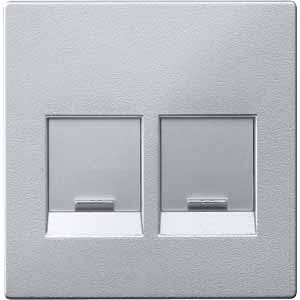 Купить SE Merten SM Алюминий Центральная плата 2-ая для модулей штепсельных разъемов с пылезащ. шторками MTN4562-0460