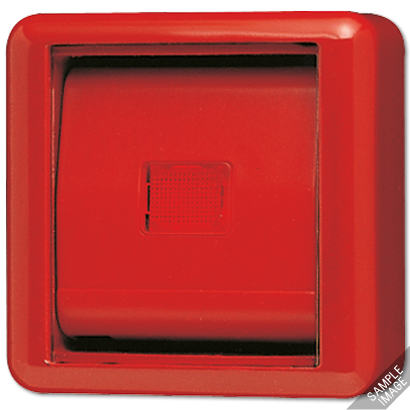 JUNG Крышка со стеклом – красная клавиша и синее окошко 860WGLBL