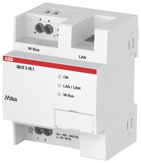 ABB QA/S3.16.1 Модуль анализа энергопотребления, M-Bus, на 16 счетчиков 2CDG110226R0011