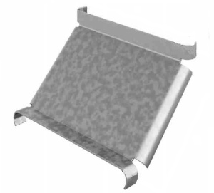 OSTEC Крышка к угловому соединителю внутреннему к лотку УЛ 400, толщ. 1,5 мм, Сендзимир цинк