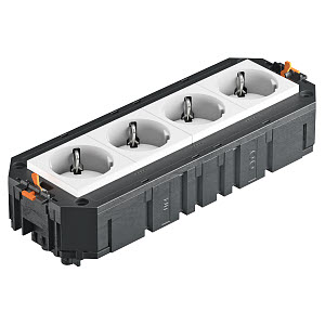 Купить OBO Bettermann Коробка монтажная укомплектованная UT4 GST18i (4 розетки) 7404682