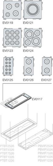 ABB Сальник 34х68 10х(D=4-10), (10шт) EV0127