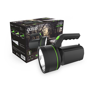 Gauss Фонарь прожекторный модель GFL601 7W 200lm Li-ion 3000mAh LED 1/10/30 GF601