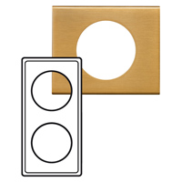 Купить Legrand Celiane Золото Рамка 2 поста (4 модуля) 069132