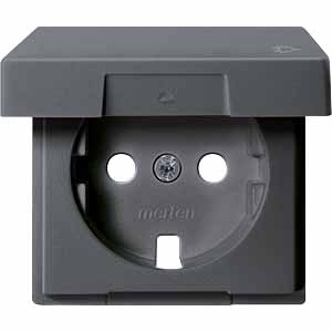 Купить SE Merten SM Антрацит Центральная плата с крышкой для механизма розетки Schuko MTN2341-0414