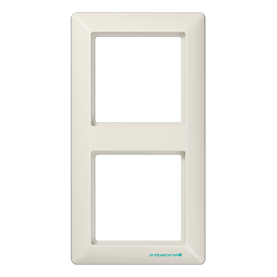 JUNG AS 500 Бежевая Рамка 2-ая антибактериальная ABAS582