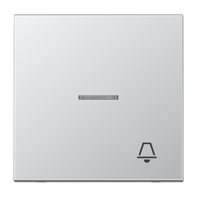 JUNG Клавиша для контрольного выключателя с подсветкой и символом "звонок" алюминий AL2990KO5K