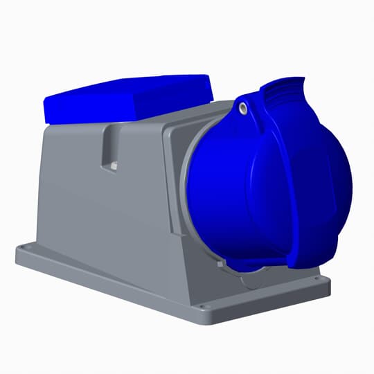 ABB Адаптер CUE316-9+R/UJP, розетка 3P+E, 16А + Schuko 10/16А 250В, IP44 2CMA178363R1000