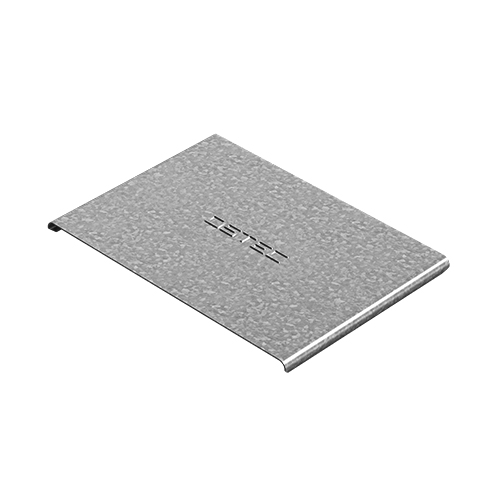 OSTEC Крышка к повороту вертикальному вниз к лотку 100х80, толщ. 1,0 мм, Сендзимир цинк