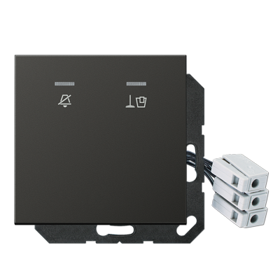 JUNG Накладка для внешнего DND-модуля с LED-лампами, 230 В, антрацит ALCUKO5M230AN