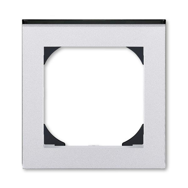 ABB EPJ Levit серебро / дымчатый чёрный Рамка 1 пост, 55х55 (для механизмов BJE) 2CHH015510A4070