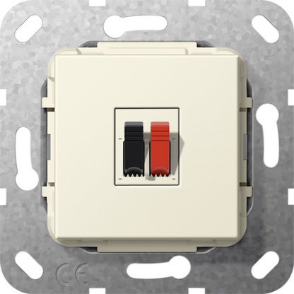 Gira S-55 Крем глянц Разъем динамиков 1 местный 569201