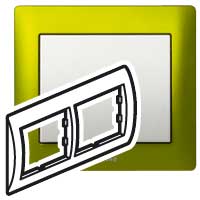 Купить Legrand Galea Life Зеленый Металл/Magic Green Рамка 2-я гориз 771922