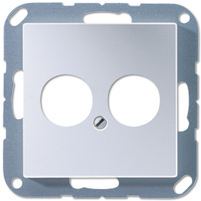 JUNG Крышка для 2-х гнезд, алюминий A562-2AL