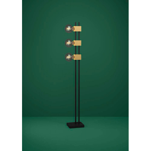 Eglo 390194 Торшер STL/3 E27 SCHWARZ/HOLZ 'LEVANTARA'