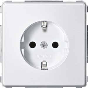 Купить SE Merten Aquadesign Полярно-Бел Розетка Schuko с защитными шторками MTN2300-7219