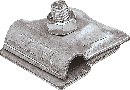 EZETEK Держатель проводника круглого 6-10 мм для фальца 0.7-3 мм, оцинк. 91092